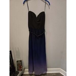 City Chic Women's Maxi Purple Ombre Dress M Multicolor Party Cocktail